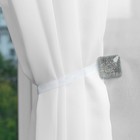 Подхват для штор «Квадрат с блёстками», 3.5×3.5 см, цвет серебряный - Фото 3