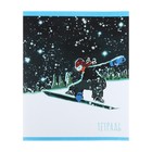 Тетрадь 48 листов в клетку "На снежном склоне" (Эксклюзив), обложка мелованный картон, блок 60 г/м2, 5 видов МИКС - фото 22952017