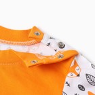 Лонгслив "Лисички", цвет морковный, рост 80 см - фото 23253635