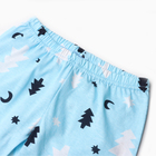 Пижама детская, цвет голубой/елка, рост 104-110 см - Фото 4