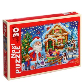 Макси-пазл «Дед Мороз с подарками», 30 элементов