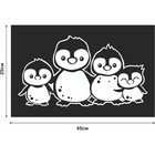 Наклейка декоративная для окон "Пингвины" 45х25 см (снег 10х20 см) - Фото 2
