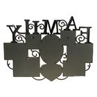 Фоторамка пластик на 8 фото 10х10 см 10х15 см 13х18 см 15х20 см "Семейная"чёрная 68,5х50,5 см - Фото 4