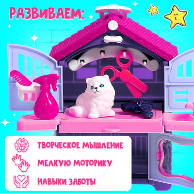 Игровой набор Happy Valley «Кошкин дом», питомец с аксессуарами, МИКС
