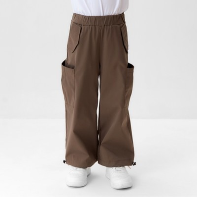 Брюки-карго для девочки KAFTAN, коричневые, рост 122-128 см