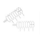 Кустодержатель, d = 15 см, h = 18 см, ножка d = 1 см, пластик, набор 10 шт., белый - фото 24598475