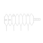 Кустодержатель, d = 15 см, h = 18 см, ножка d = 1 см, пластик, набор 10 шт., белый - фото 24598476