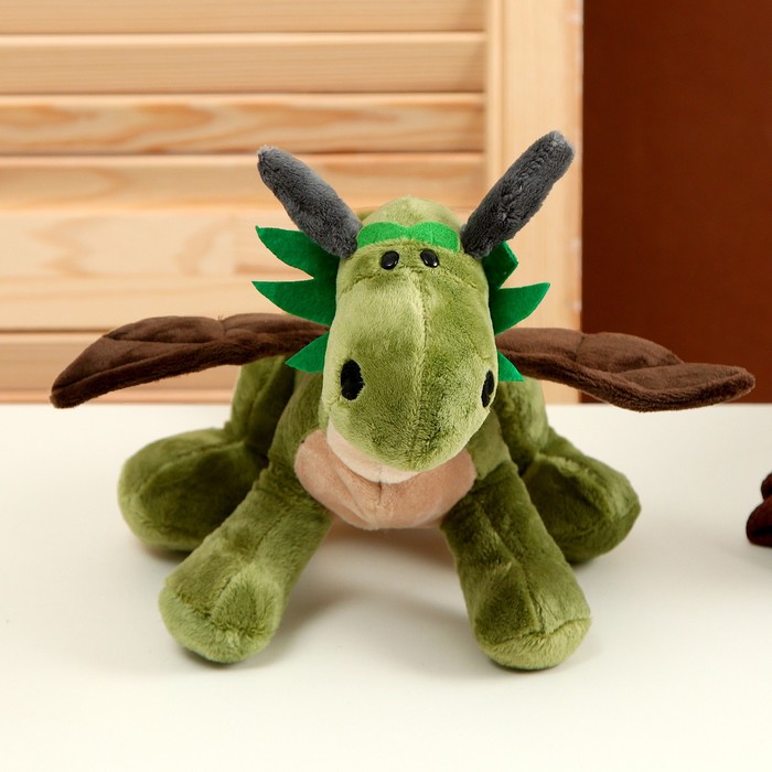Мягкая игрушка «Дракон», 20 см, цвет зелёный - Фото 1