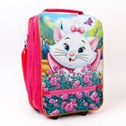 Чемодан малый Кошка Мэри 32*23*42 см, отд на молнии, н/карман, розовый - фото 23041090