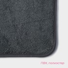 Набор ковриков для ванной и туалета Доляна «Софт», 2 шт, 40×50 см, 50×80 см, цвет серый - Фото 2