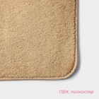 Коврики для ванной и туалета Доляна «Софт», 2 шт., 40×50 см, 50×80 см, бежевые - Фото 3