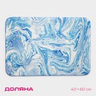 Коврик для ванной и туалета «Доляна. Небесный», 40×60 см, голубой - Фото 1