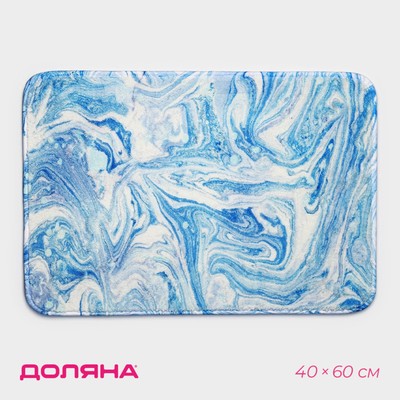 Коврик для ванной и туалета «Доляна. Небесный», 40×60 см, голубой