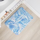Коврик для ванной Доляна «Небесный», 40×60 см, цвет голубой - фото 7579586