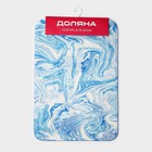 Коврик для ванной Доляна «Небесный», 40×60 см, цвет голубой - фото 7579587