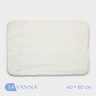 Коврик для дома SAVANNA «Элайза», 40×60 см, белый