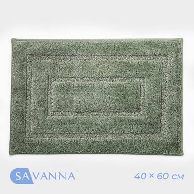 Коврик SAVANNA «Мягкость», 40×60 см, цвет зелёный
