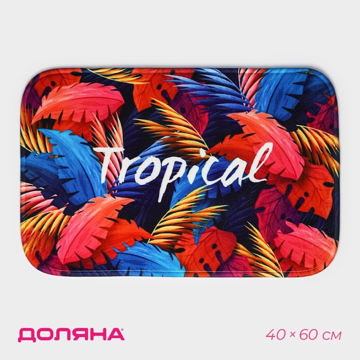 Коврик для ванной и туалета Доляна Tropical, 40×60 см - Фото 1
