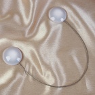 Подхват для штор «Переливы», d=3.8 см, белый, серый - Фото 2