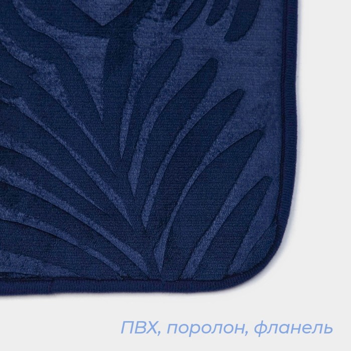 Коврик для дома SAVANNA «Патриция», 40×60 см, цвет синий