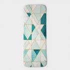 Коврик для ванной и туалета «Доляна. Малахит», 43×120 см, зелёный - Фото 3