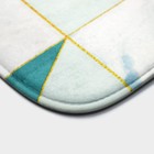 Коврик для ванной и тулета Доляна «Малахит», 43×120 см, цвет зелёный - Фото 5