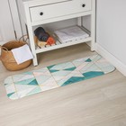 Коврик для ванной и туалета «Доляна. Малахит», 43×120 см, зелёный - Фото 1