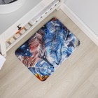 Коврик для ванной Доляна «Сновидение», 40×60 см, цвет синий - фото 7579718