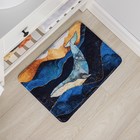 Коврик для ванной Доляна «Кит», 40×60 см, цвет синий - фото 7579725