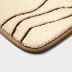 Коврики для ванной и туалета Доляна Lightning, 2 шт., 40×50 см, 50×80 см, бежевые - Фото 4