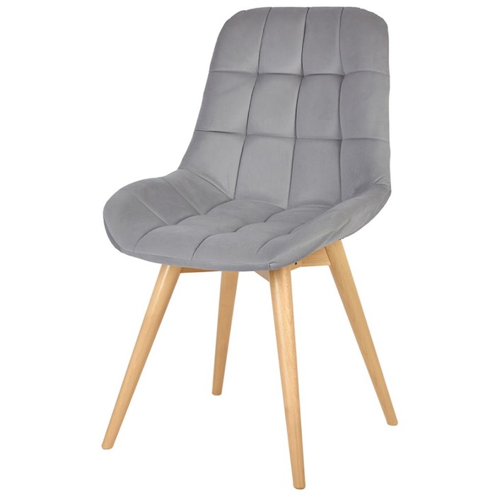 Стул обеденный Polini Home Verona SD, цвет светло-серый-натуральный - Фото 1