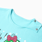 Футболка детская, цвет голубой/черепашка, рост 80 см - фото 27194614