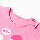 Футболка детская, цвет розовый/мороженка, рост 80 см - фото 27194619