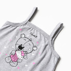 Комплект (майка, трусы) для девочки, цвет серый, рост 86-92 см - фото 24580901