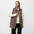 Жилет утеплённый женский, цвет коричневый, размер 44 - фото 23464913