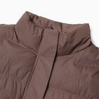 Жилет утеплённый женский, цвет коричневый, размер 44 - фото 23513483