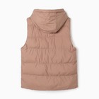 Жилет утеплённый женский, цвет коричневый, размер 56 - фото 26678912