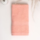 Полотенце махровое 40х70см, персик, 440г/м, хл100% - фото 52400326