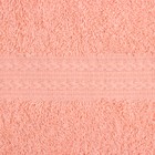 Полотенце махровое 40х70см, персик, 440г/м, хл100% - фото 52400328