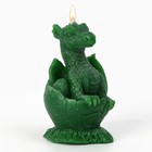 Свеча интерьерная фигурная «Дракон», зелёная, без аромата - Фото 1