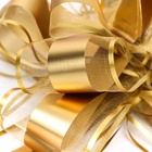 Подарочный бант - шар №6.5, золото, для упаковки подарков - Фото 5