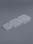 Набор баночек для мелочей, 3 шт., 8.1×2.6/7.2×2.5/5.2×2 см, прозрачный - Фото 4