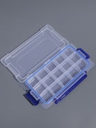 Органайзер для хранения мелочей, с подвесом, 15 ячеек, 23×12×3.5 см, прозрачный, синий - Фото 4