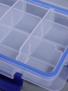 Органайзер для хранения мелочей, с подвесом, 15 ячеек, 23×12×3.5 см, прозрачный, синий - Фото 5