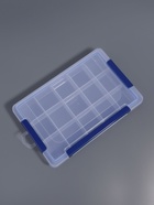 Органайзер для хранения мелочей, с подвесом, 15 ячеек, 27×17×4.3 см, прозрачный, синий - Фото 3