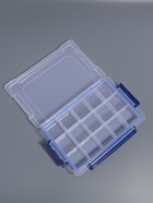 Органайзер для хранения мелочей, с подвесом, 15 ячеек, 27×17×4.3 см, прозрачный, синий - Фото 4