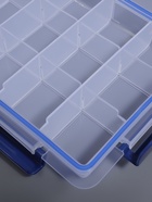 Органайзер для хранения мелочей, с подвесом, 15 ячеек, 27×17×4.3 см, прозрачный, синий - Фото 5