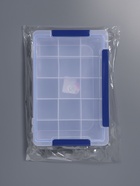 Органайзер для хранения мелочей, с подвесом, 15 ячеек, 27×17×4.3 см, прозрачный, синий - Фото 6