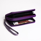 Кошелёк женский на молнии с ремешком, цвет сиреневый 9730882