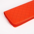 Кошелёк женский на молнии с ремешком, 19.5×2.5×10 см, оранжевый - Фото 3